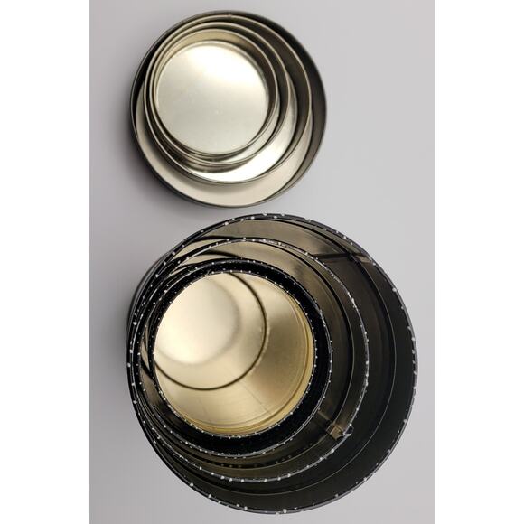 Set of 4 Lynn Gates Nesting Christmas Tins Snowy Christmas Eve with Santa on Lid - Picture 7 of 9